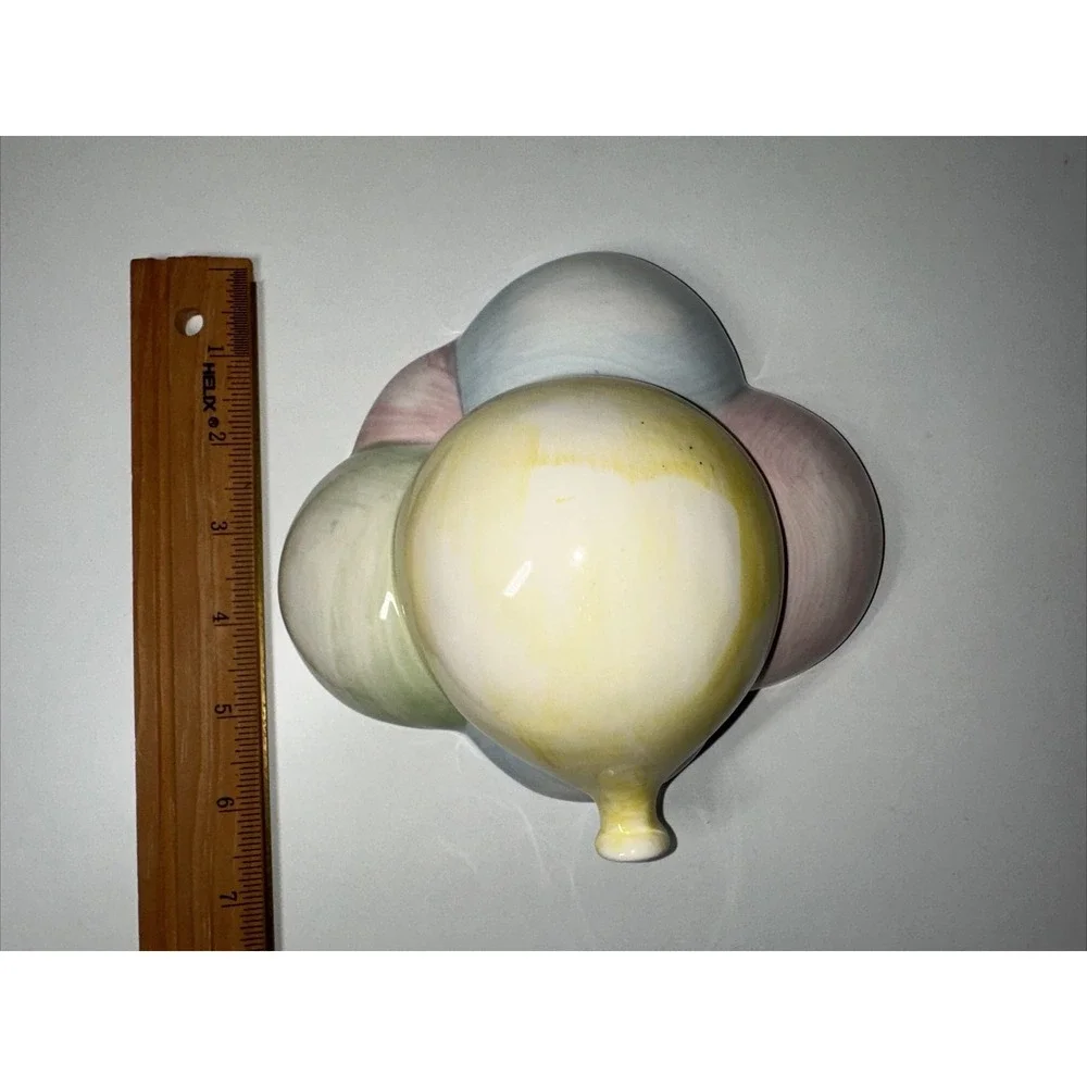 Vintage Japan Ceramic Balloon Wall‎ Hanging 1983 - Hanger Clown Light Fitz Floyd
